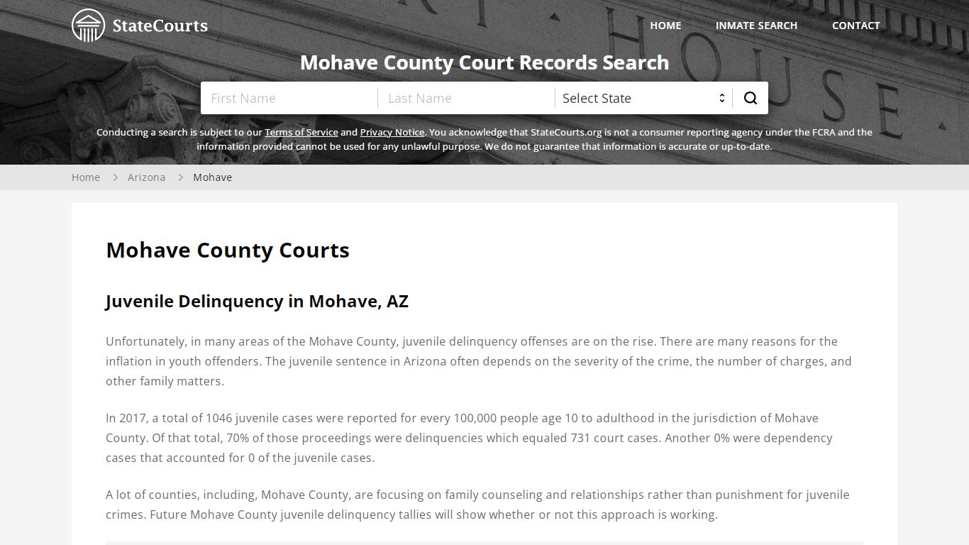 Mohave County, AZ Courts - Records & Cases - StateCourts